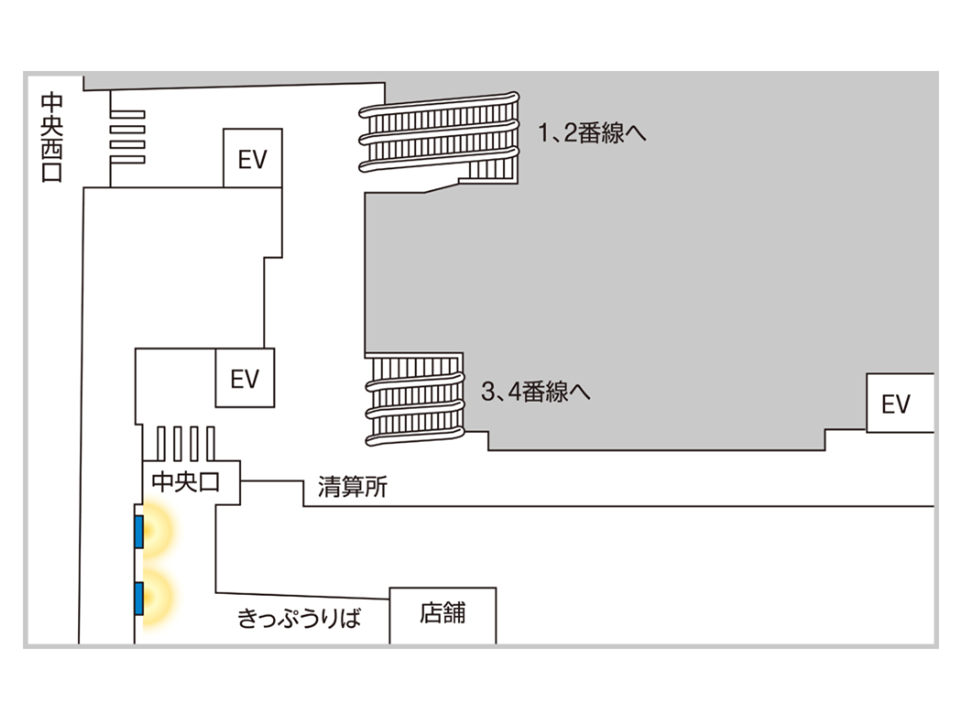 JR有楽町駅中央改札口に設置されたサイネージです