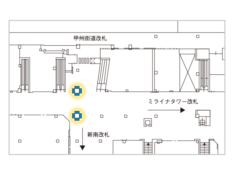 JR新宿駅改札内に設置されたサイネージです